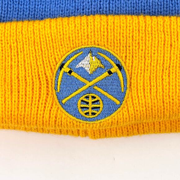 Denver Nuggets NBA Basketball Knit Beanie Cap Hat With Pom One Size - Picture 2 of 5